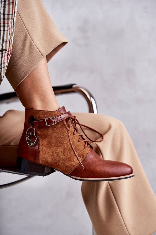 Botas femininas Calçados Tem que serciejka 5743A-29 cor marrom