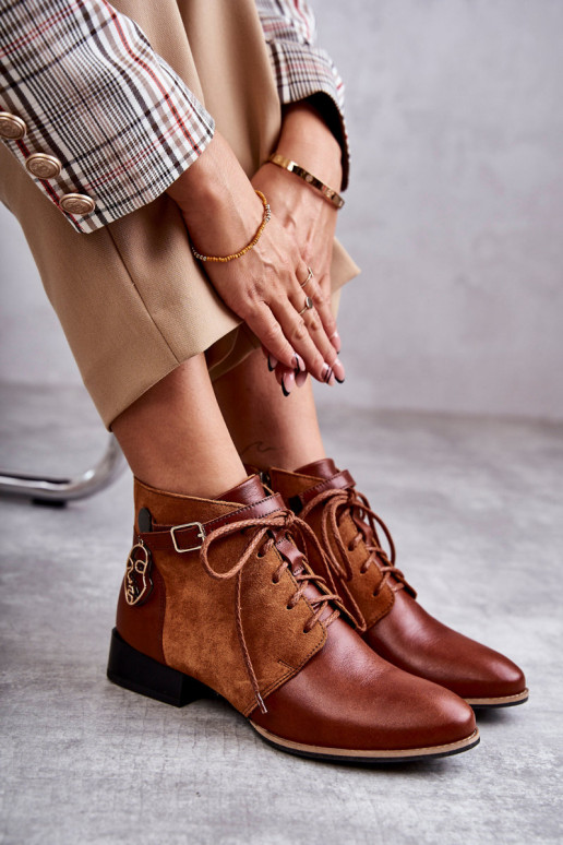 Botas femininas Calçados Tem que serciejka 5743A-29 cor marrom