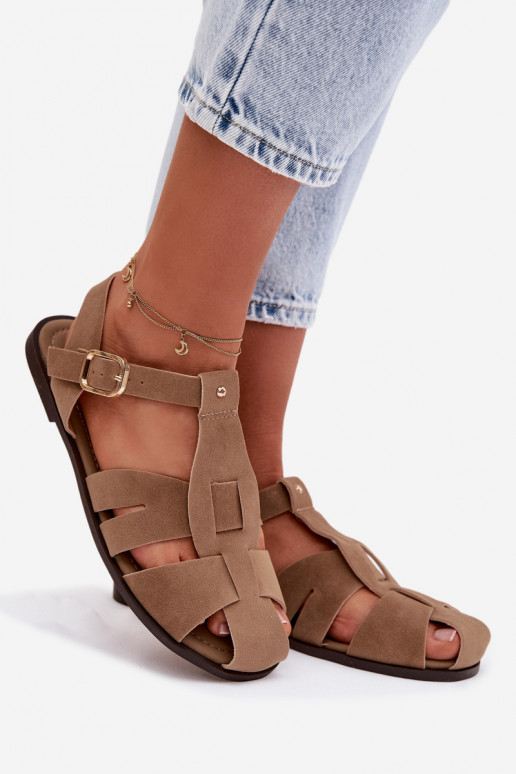 Sandálias femininas Rzymianki isósceles cor cáqui Belanessa
