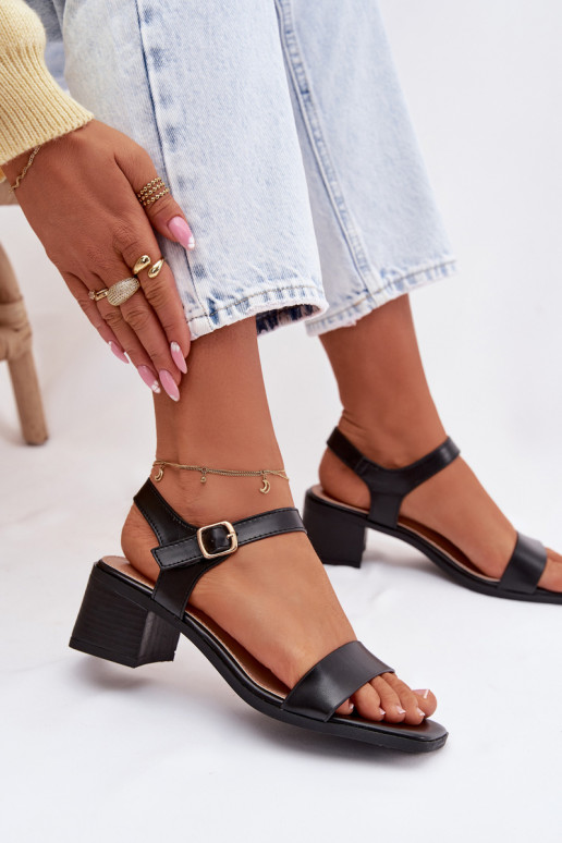 Sandálias femininas Eko Pele Klocke cor preta Sabela