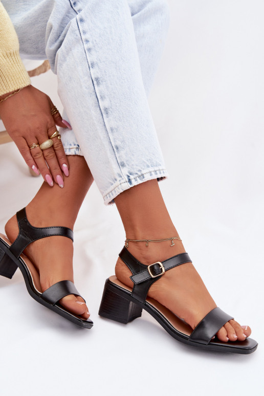 Sandálias femininas Eko Pele Klocke cor preta Sabela