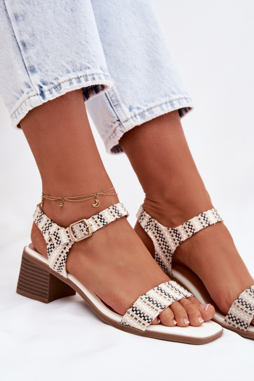 Sandálias femininas Klocke cor branca Sabela