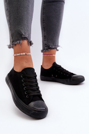 Tênis modelo clássico Baixo cor preta Caelira