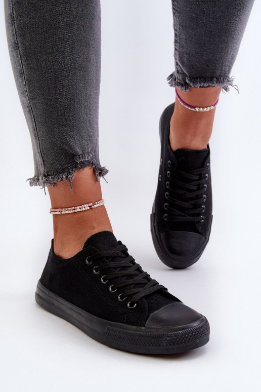 Tênis modelo clássico Baixo cor preta Caelira