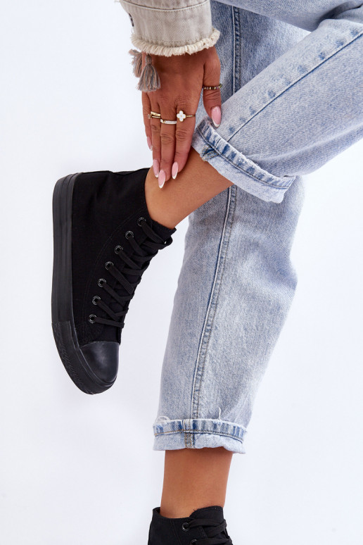 Sapatos de lazer cor preta Socerio