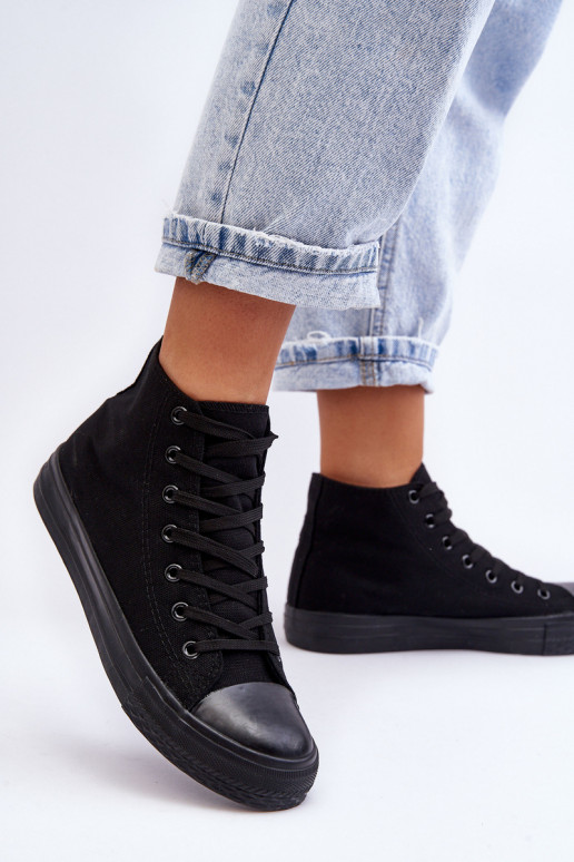 Sapatos de lazer cor preta Socerio