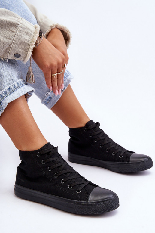 Sapatos de lazer cor preta Socerio