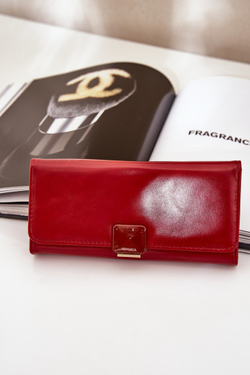 Eko Couro Gładki Carteira feminina cor vermelha Erolia