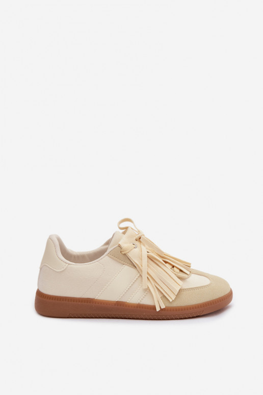 À modalo de tênis Feminino com franjas cor amarela Dorivelle