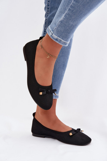 Bailarinas com fitas cor preta Amelivra