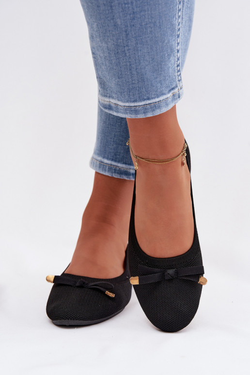 Bailarinas com fitas cor preta Amelivra