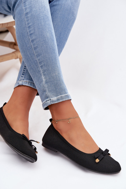 Bailarinas com fitas cor preta Amelivra