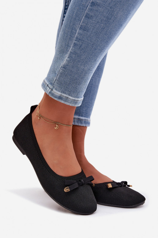 Bailarinas com fitas cor preta Amelivra