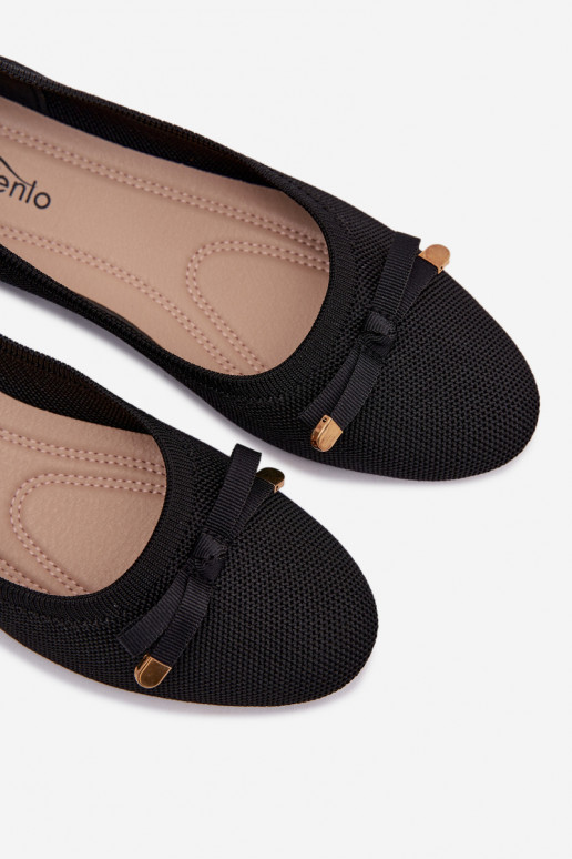 Bailarinas com fitas cor preta Amelivra