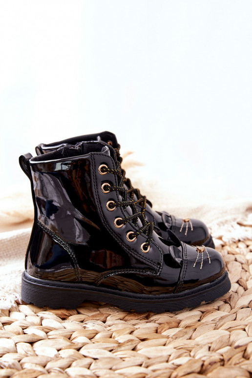 aquecimento Botins de trabalho com zíperes cor preta Mousie