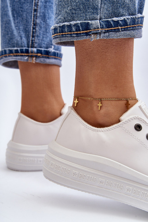 Baixo Sapatos de lazer aquecimento cor branca Big Star MM274029