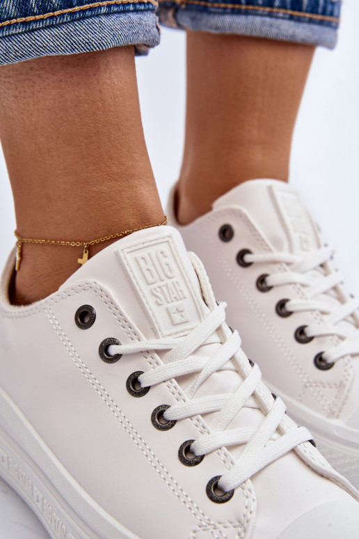 Baixo Sapatos de lazer aquecimento cor branca Big Star MM274029