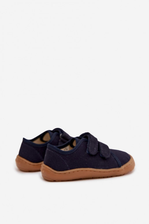 Chinelos Infantil Barefoot Froddo Canvas G1700440-2 azul escuro