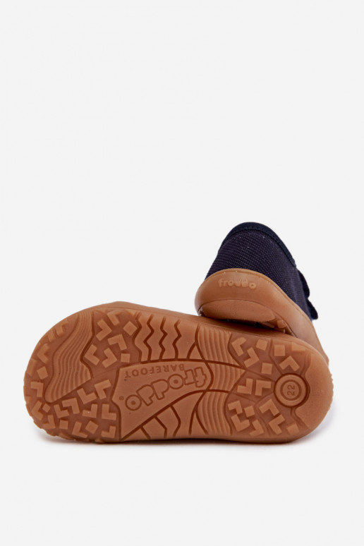Chinelos Infantil Barefoot Froddo Canvas G1700440-2 azul escuro