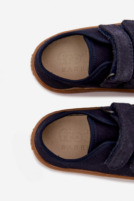 Chinelos Infantil Barefoot Froddo Canvas G1700440-2 azul escuro