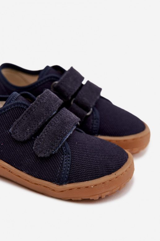 Chinelos Infantil Barefoot Froddo Canvas G1700440-2 azul escuro