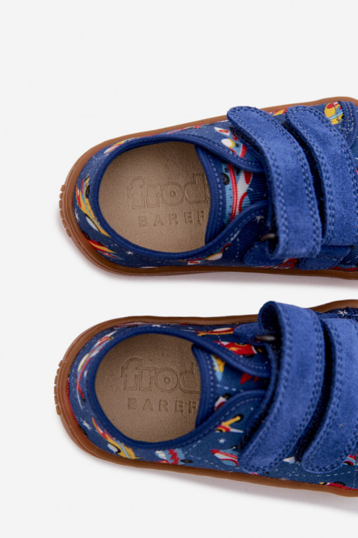 Chinelos Infantil Barefoot Statki Kosmiczne Froddo Canvas G1700440-5 cor azul