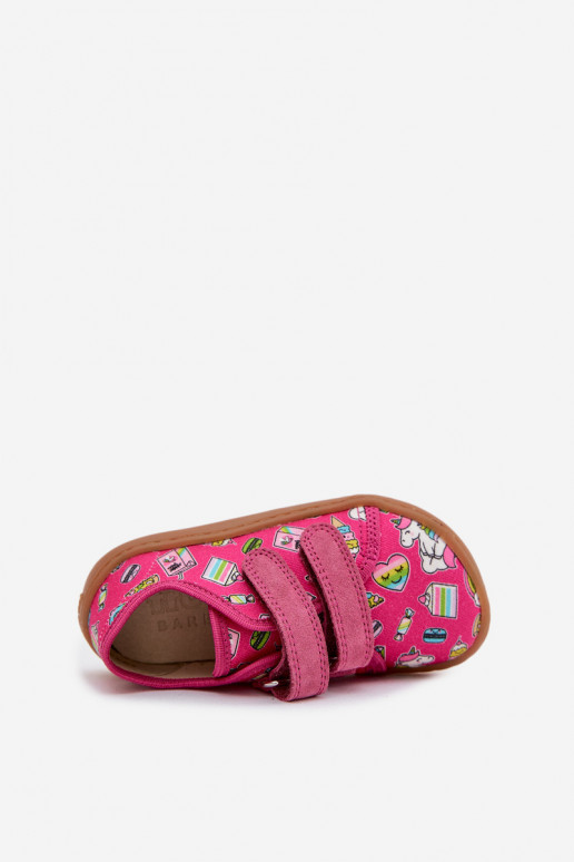 Chinelos Infantil Barefoot Froddo Canvas G1700440-10 cor rosa