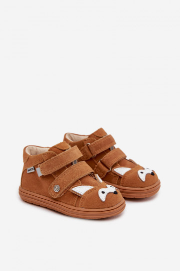 Botas de couro infantis para meninos com tema Lisa Bartek 8632063 marrons