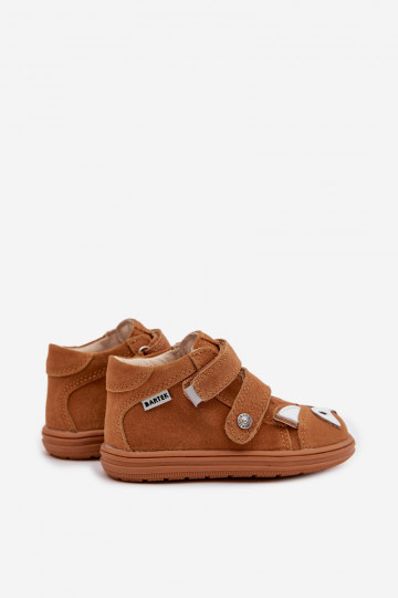 Botas de couro infantis para meninos com tema Lisa Bartek 8632063 marrons 2