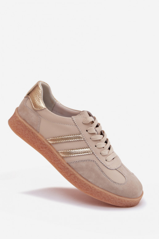 Pele À modalo de tênis Feminino S.Barski LR61-7059 bege