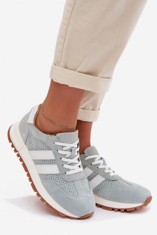 À modalo de tênis FemininoHabilitadoturalnego de camurçau cor menta Tem que serrceline