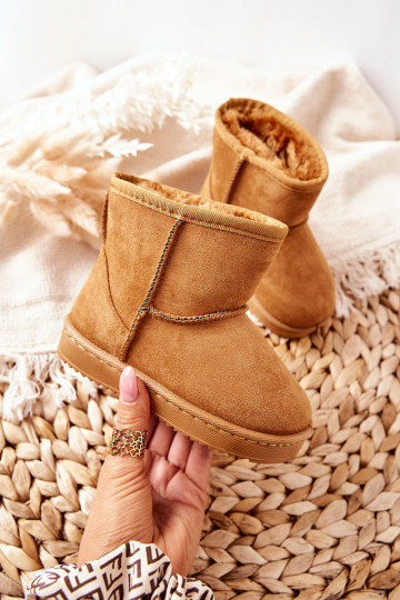 Botas de inverno infantis quentes cor chaki Gooby