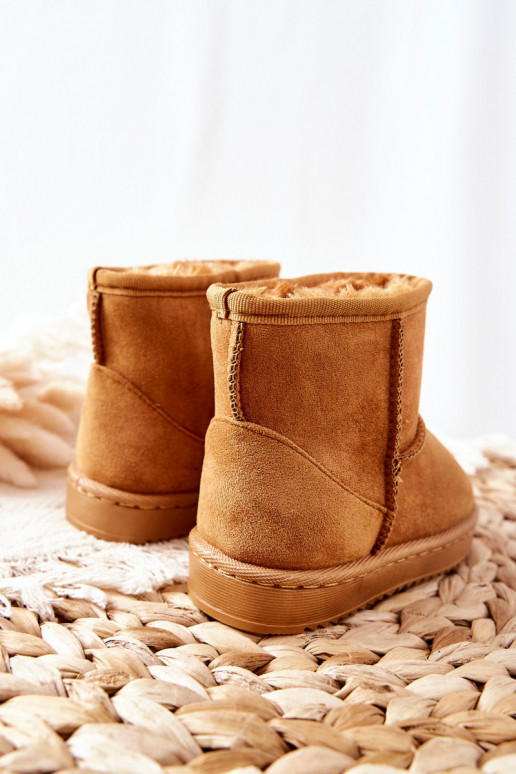 Botas quentes de inverno para crianças cor cáqui Gooby