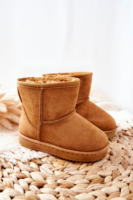 Botas quentes de inverno para crianças cor cáqui Gooby