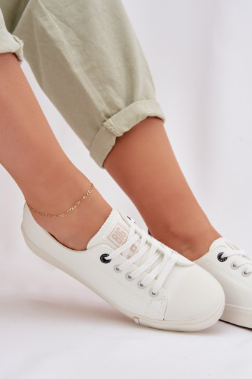 Sapatos de lazer de couro ecológico Big Star TT274023 cor branca