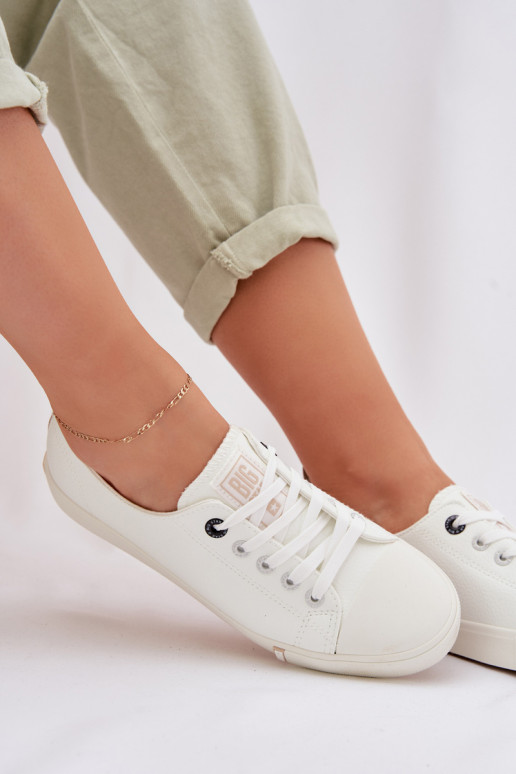 Sapatos de lazer de couro ecológico Big Star TT274023 cor branca