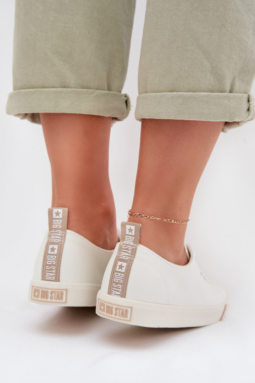 Sapatos de lazer de couro ecológico Big Star TT274023 cor branca