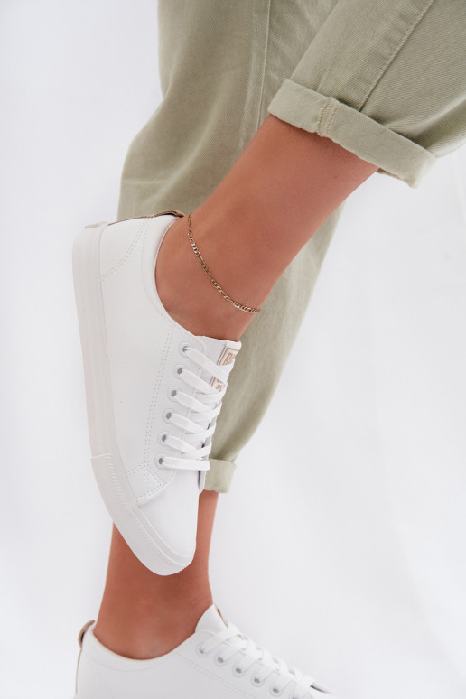 Sapatos de lazer de couro ecológico Big Star TT274001 cor branca