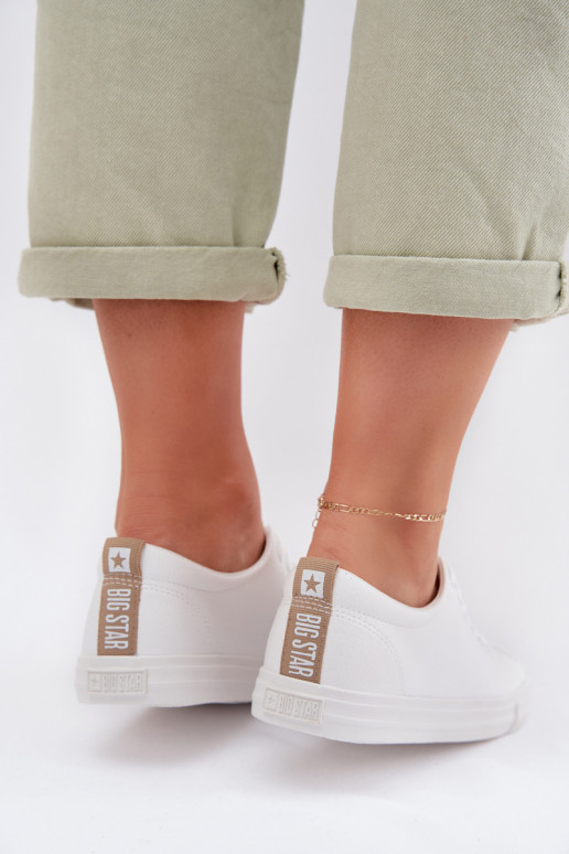 Sapatos de lazer de couro ecológico Big Star TT274001 cor branca