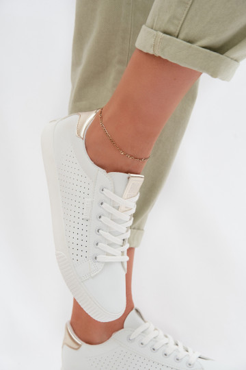 sapatos casuais Tênis Feminino Eko Pele Big Star TT274020 cor branca