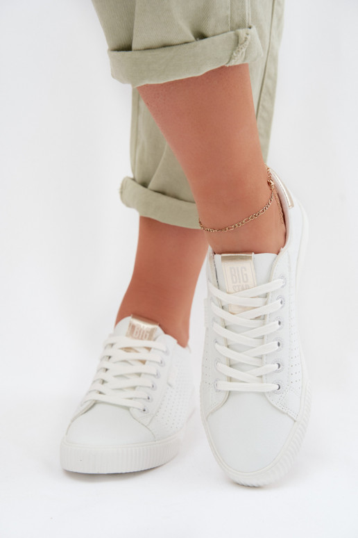 sapatos casuais Tênis Feminino Eko Pele Big Star TT274020 cor branca