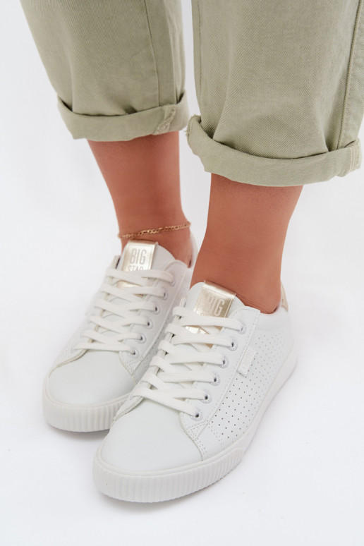 sapatos casuais Tênis Feminino Eko Pele Big Star TT274020 cor branca