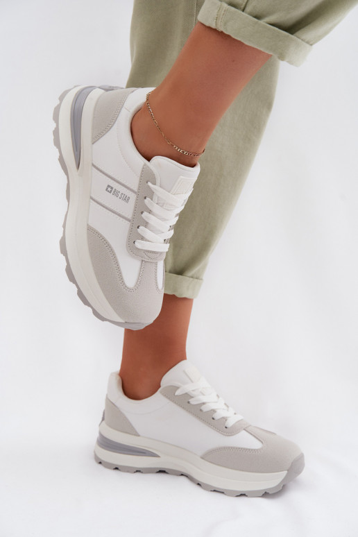 À modalo de tênis tênis Feminino Big Star TT274879 HI-POLY SYSTEM Branco-cor cinza