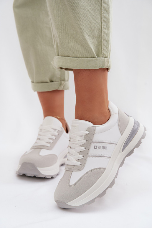 À modalo de tênis tênis Feminino Big Star TT274879 HI-POLY SYSTEM Branco-cor cinza