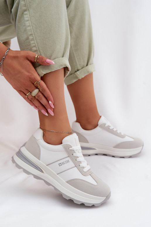 À modalo de tênis tênis Feminino Big Star TT274879 HI-POLY SYSTEM Branco-cor cinza