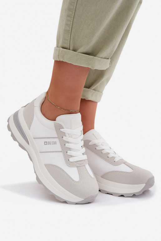 À modalo de tênis tênis Feminino Big Star TT274879 HI-POLY SYSTEM Branco-cor cinza