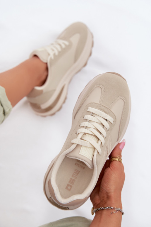 À modalo de tênis tênis Feminino Big Star TT274876 HI-POLY SYSTEM bege