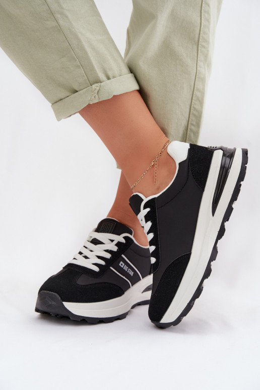 À modalo de tênis tênis Feminino Big Star TT274877 HI-POLY SYSTEM cor preta