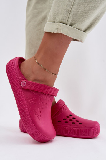 Chinelos Tamancos Feminino Chinelos leves Big Star TT274A082 cor rosa