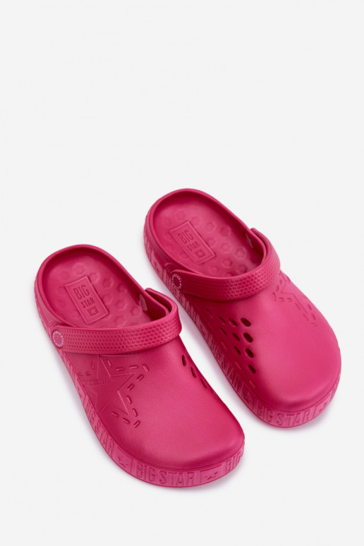 Chinelos Tamancos Feminino Chinelos leves Big Star TT274A082 cor rosa